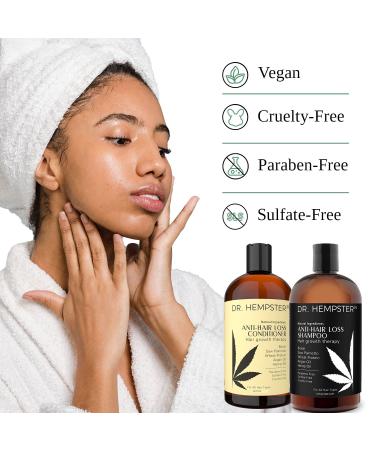 Hemp Oil Biotin Hair Growth Shampoo & Conditioner Set for Thinning Hair - Natural Organic Ingredients for Hair Loss Treatment - 18 oz - Buy Online on GoSupps.com