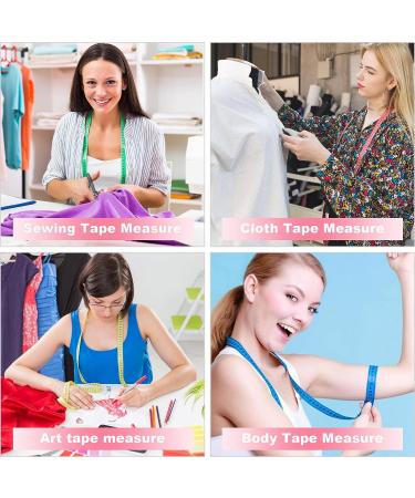 6 Pack Soft Body Tape Measure - Double Scale Small Fabric Sewing Tailor Cloth Waist Pink Measuring Tape for Body Measurements & Weight Loss - 150cm/60inch - Buy Online on GoSupps.com