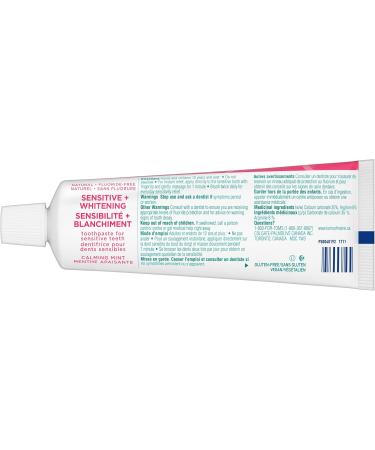Tom s of Maine PureActiv Sensitive + Whitening Fluoride Free Toothpaste Calming Mint 76 ml - Buy Online on GoSupps.com