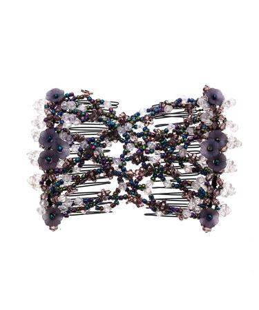 Lovef 6 Pcs Stretchable Double Combs Upzing Medium Hair Clips - Assorted Colors - Buy Online on GoSupps.com