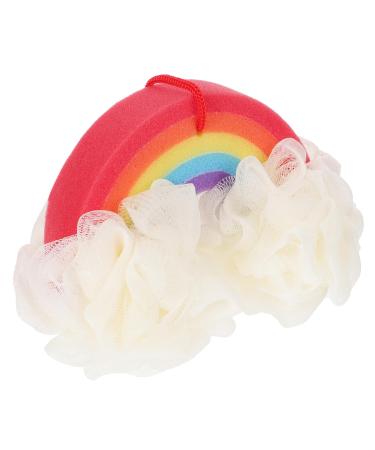 Ipetboom 1pc Rainbow Bath Ball Shower Pouf Shower Back Scrubber Metal Hairpin Stick Infant Tub Irish Accessories for Women Animal Pouf Loofah Kids Sponge Makeup Take a Bath Child