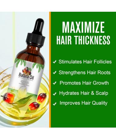 Batana Oil for Hair Growth Organic Cold Pressed 100% Pure Batana Oil Prevents Hair Loss & Repairs Damaged Hair Nourishing Hair Oil for Men & Women All Hair Types 60ml - Buy Online on GoSupps.com