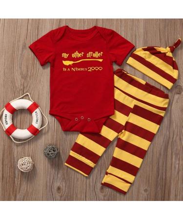 Snuggle This Muggle Bodysuit Set with Striped Pants & Hat - 12-18 Months - Red - Buy Online on GoSupps.com