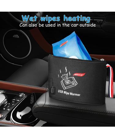Portable Car Wipes Heater - Sunsbell Wipes Dispenser | 12V DC + USB | Thermostat Heating Bag | Dual-use Baby Wet Wipes Warmer 24x16cm - Buy Online on GoSupps.com