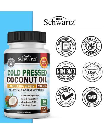 BioSchwartz 15 Day Cleanse for Colon and Gut Health Plus Cold Pressed MCT Coconut Oil Capsules (2 Month Supply) - Buy Online on GoSupps.com