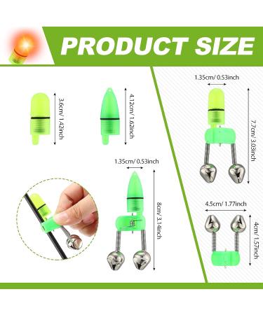 120 Pcs LED Night Fishing Rod Bait Alarm and Indicator Set - Dual Ring Bite Alarm, Glow Fishing Light, Portable Accessories - Green and Red Light - Buy Online on GoSupps.com