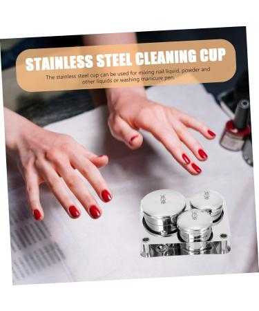 Frcolor Stainless Steel Nail Art Cups - 3 Sets of Professional Mini Tools for Acrylic Nails | Nail Art Equipment & Metal Containers - Buy Online on GoSupps.com