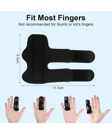 Altcompluser Finger Rail Support Set - 3-Piece Stabilizer for Broken Fingers Arthritis & Tendinitis | Black/Blue/Red - Buy Online on GoSupps.com