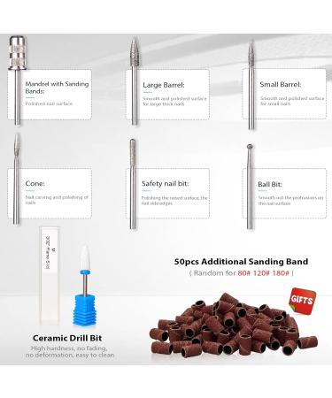 Buy Upgraded Professional Nail Miller 35000 RPM - Electric Nail File Set for Gel & Acrylic Nails - Complete Manicure Pedicure Kit with Ceramic Bits - Safe for Beginners - International Shipping - Buy Online on GoSupps.com