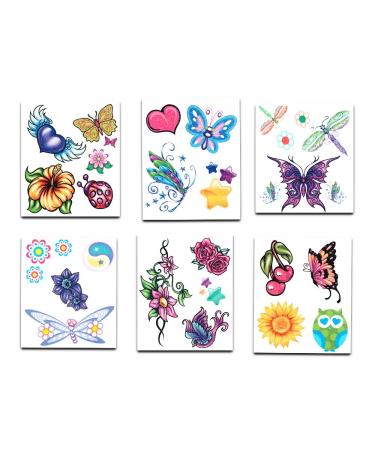 Crenstone Glitter Tattoos - 50 Dazzling Designs of Hearts, Butterflies, Flowers & More - Buy Online on GoSupps.com