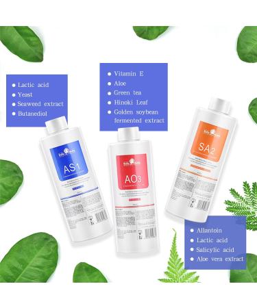 Aqua Peeling Solution for SPA Salon 3 Bottle 400ml Skin Care Aqua Peel Serum Small Bubble Solution Hydro Facial Machine Solution for Cleaning Face - Buy Online on GoSupps.com