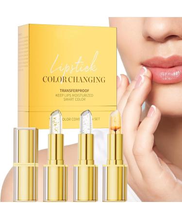 Transfer Free Color Changing Lipstick Moisturizing Color Changing Lip Balm 3 Pack Smudge Resistant Moisturizing Make Up Lipstick for Women Dating Commuting and Daily Use - Buy Online on GoSupps.com
