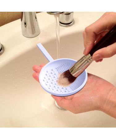 1/2 Set Makeup Brush Cleaner Bowl - Makeup Brushes Cleaning Tool Reusable Decorative Makeup Supplies | Multifunctional Makeup Brush Cleaning Bowl For Home Powder Pads Sponges Brushes Purple - Buy Online on GoSupps.com