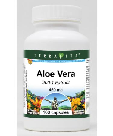 Aloe Vera 200:1-450 mg (100 Capsules ZIN: 518925) - 3 Pack