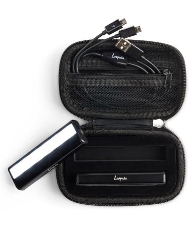 Leopara Duo Makeup Lighting System | Set of 2 Portable LED Vanity Lights | Wireless & Rechargeable | Bright Lighting for Any Mirror | Jet Black Travel Case - Buy Online on GoSupps.com