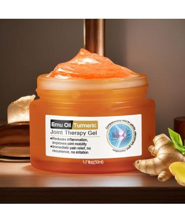 Emu Oil Curcuma J-oint The-rapy Gel pour soulager les genoux cr me de massage apaisante formule absorption rapide et action de massage apaisante 100 g pour le dos le cou les mains les genoux - Buy Online on GoSupps.com