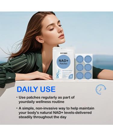 NAD+Patches Vegan 60 Count | NAD Patches for Women & Men | NAD+ Patch for Energy & Healthy Aging | with CoQ10 & Nicotinamide | Comfortable All-Day Wear 60 Day Pack of 2 60 Count - Buy Online on GoSupps.com