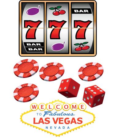 LAS VEGAS Casino Cake topper Cake decorations A4 Sheet Wafer/Icing UNCUT (icing paper)