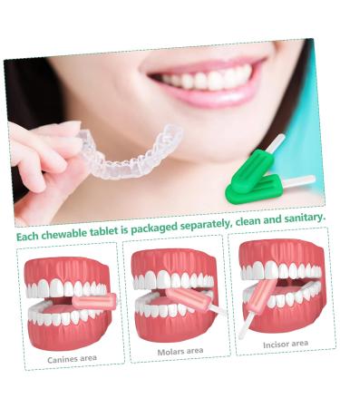 Gogogmee 6pcs Silicone Aligner Chewies Handles for Jaw Exercising Portable Sensory Chew Sticks Original Strawberry and Mint Flavors for Braces and Aligner Training - Buy Online on GoSupps.com