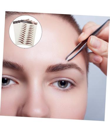 OHPHCALL 12 Sheets Brow Stickers False Eyebrows Cosmetics Temporary Eyebrows Makeup Stickers 21x14.8cmx3pcs Brownx3pcs - Buy Online on GoSupps.com