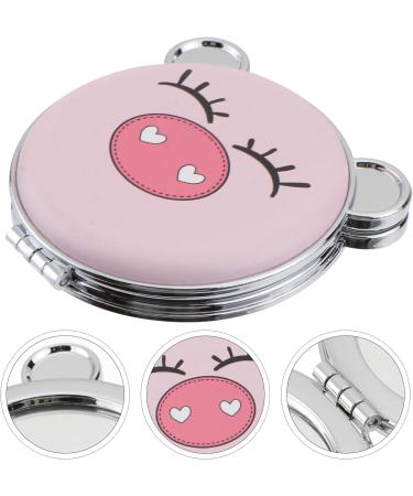 Minkissy Double-Sided Handheld Pig Compact Makeup Mirror for Women Girls - Travel and Bag Handbag Mirror - Creative and Stylish (Style 2) - Buy Online on GoSupps.com
