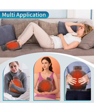 Buy 2L Foot Warmer - Large Heat Bottle with Plush Cover for Home Office & Outdoor | Pain Relief & Comfort (Gray) - Buy Online on GoSupps.com