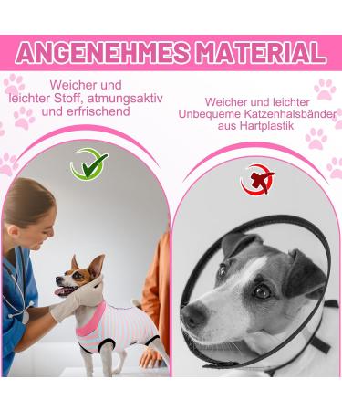 PatinaDrift Dog Recovery Suit | Wound Protection for Dogs After Surgery | Cone Alternative (Pink/Blue Small) - Buy Online on GoSupps.com