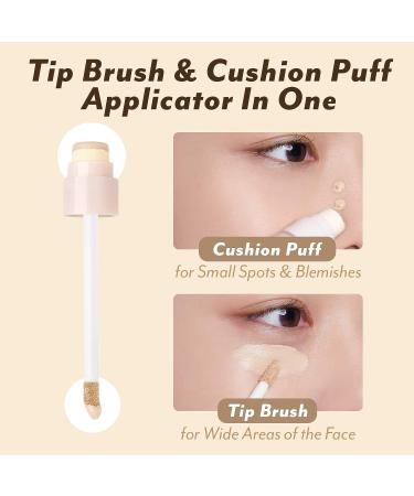 I'm Concealer - 2-in-1 Liquid Concealer with Dual Applicator | Lightweight, Moisturizing, High-Coverage | Non-Creasing Formula | 002 Custard, 0.35 Oz - Buy Online on GoSupps.com