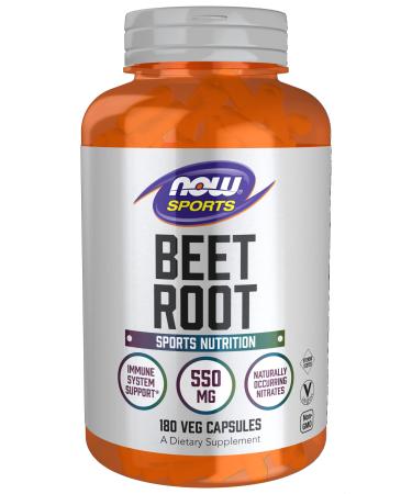 Now Foods Sports Beet Root 550 mg 180 Veg Capsules - Buy Online on GoSupps.com