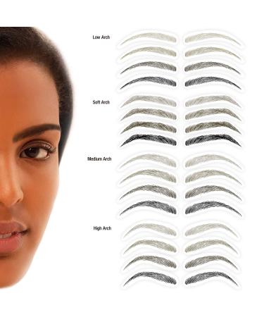 Godefroy MyBrows Long Lasting Eyebrow Transfers - Medium Arch Medium Brown (12 Pairs) - Buy Online on GoSupps.com