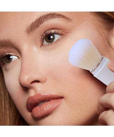 Retractable Brush - Travl Makeup Blush Brush | Retractable Compact Portable Makeup Blush Lid Included | Soft Bristles Makeup Brush For Powder Women Brushes Accessories white - Buy Online on GoSupps.com