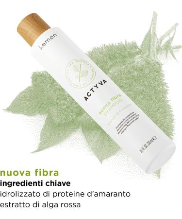 Kemon Actyva Nuova Fibra Shampoo Velian - Fortifying shampoo for damaged hair - Repairing shampoo for soft and compact hair - 250 ml - Buy Online on GoSupps.com