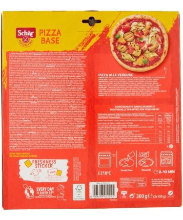 Sch r Pizza Base with Pasta Madre Fondo Pizza da Farcire Senza Glutine pizza base with sourdough pizza base with sourdough pizza base to be bottled vegan 6 x 300 g + Italian - Buy Online on GoSupps.com