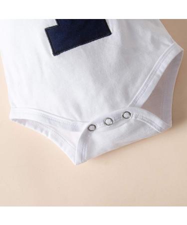 Haokaini Baby Boy First Birthday Black Bow Tie Romper 9-12 Months | Cake Smash Outfit - Buy Online on GoSupps.com