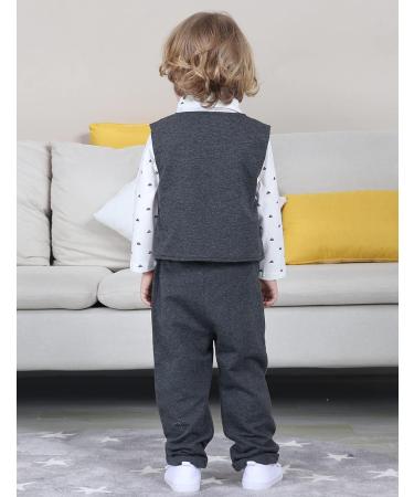Mint Green Baby Boys Formal 3-Piece Outfit | Gentleman Wedding Tuxedo Set in Grey | 18-24 Months - Buy Online on GoSupps.com
