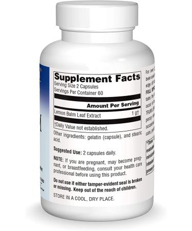 Planetary Herbals Lemon Balm 500mg - Full Spectrum 120 Capsules for Relaxation - Buy Online on GoSupps.com