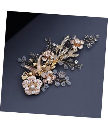 FRCOLOR Wedding wedding zircon Miss side clip headgear pearl pearl clips for hair hair clips Mori Department hair barrettes bridal hairpin crystal Crystal - Buy Online on GoSupps.com