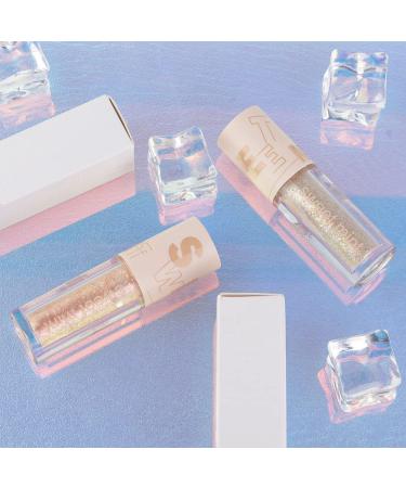 2Pcs Waterproof Liquid Glitter Eye Shadow Sticks - Silver & Golden | Quick-Drying Sparkling Eyeliner & Highlighter Set - Buy Online on GoSupps.com