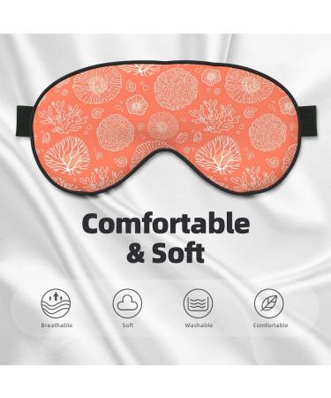Marine Theme Corals Print Sleep Eye Mask | Soft Eyeshade for Travel & Night Sleep - Buy Online on GoSupps.com