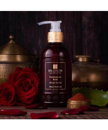 SPA CEYLON Cardamom Rose Hand Wash - Hydrating Liquid Soap with Aloe Vera Olive & Coconut | Fragrant Pump Soap for All Skin Types - Buy Internationally - Buy Online on GoSupps.com