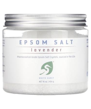 White Egret Personal Care Epsom Salt Lavender 16 oz (454 g)