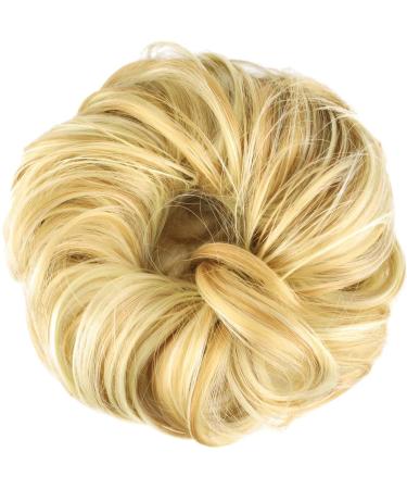 Buy BARSDAR Haar Pirt Dott Hair Teld Extension - Wavy Unordered Bun Ponytail for Women | 40g Strawberry Blonde & Blonde | International Shipping Available - Buy Online on GoSupps.com