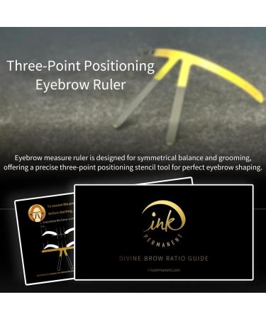 Professional Eyebrow Mapping Kit for Microblading - 9 Piece Set with Golden Ratio Caliper & Brow Razors - Buy Online on GoSupps.com