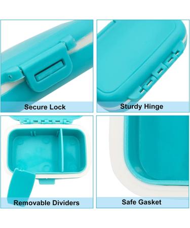 7 Pack Colorful Small Pill Case with 3 Removable Compartments - Travel Pill Box for Pocket Purse - Moisture Proof Daily Pill Organizer for Vitamins and Supplements - Buy Online on GoSupps.com