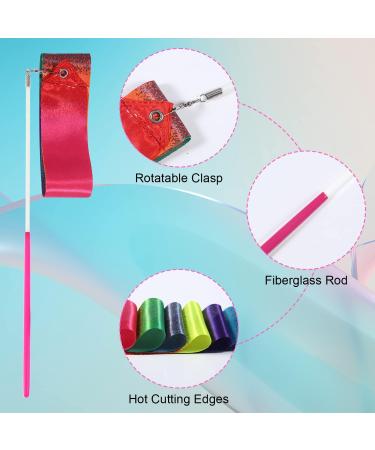 SAVITA Dance Ribbons - 78.7 Inch Gymnastics Ribbon Streamers for Kids & Adults - Twirling Ribbons with Dancer Wand - Perfect for Dancing Training & Birthday Parties - 2pcs - Buy Online on GoSupps.com