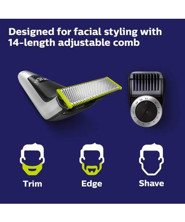 Philips Norelco Oneblade QP6520/70 Pro Hybrid Electric Trimmer and Shaver - Black/Silver - Buy Online on GoSupps.com