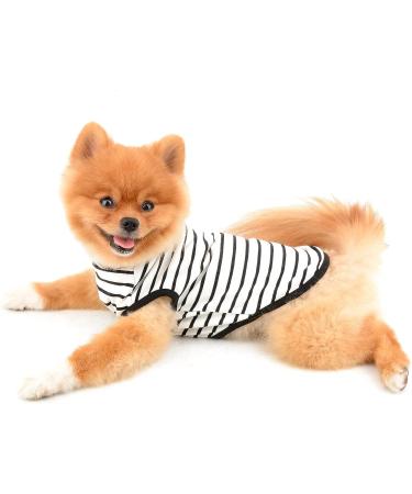 Buy Paidful British Dog Shirt & Striped Cat Vest - Soft Cotton T-Shirt for Boys | Summer Puppy Clothing for Chihuahua & Yorkie - Tank Tops in Black (S) - Buy Online on GoSupps.com