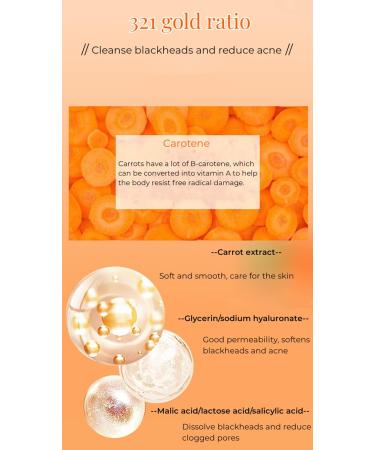 Carrot Bubble Face Mask - Deep Cleansing & Blackhead Removal (12 Pcs) - Buy Online on GoSupps.com