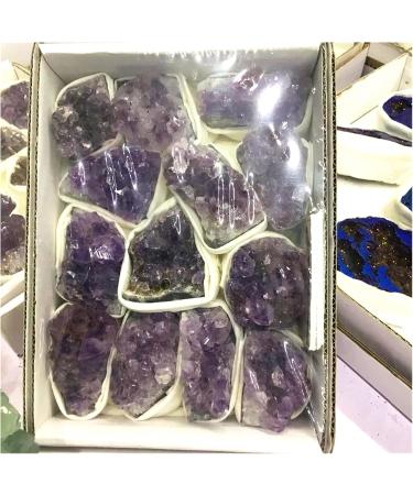 Natural Crystal Rough Natural Purple Quartz Crystal Cluster Rough Amethyst Minerals Cluster Gift Box Set Approximate 750-800g - Buy Online on GoSupps.com