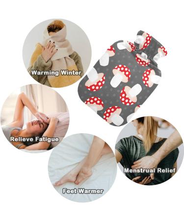 Buy Naanle Hot Water Bottle with Mushrooms Cover | 2L Heat Relief for Back Pain Hand & Foot Warmer - Ideal for Cold Therapy - Buy Online on GoSupps.com